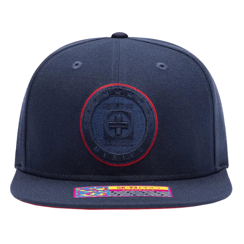 Fi Collection Cruz Azul Eclipse Snapback Hat - Navy (Front)