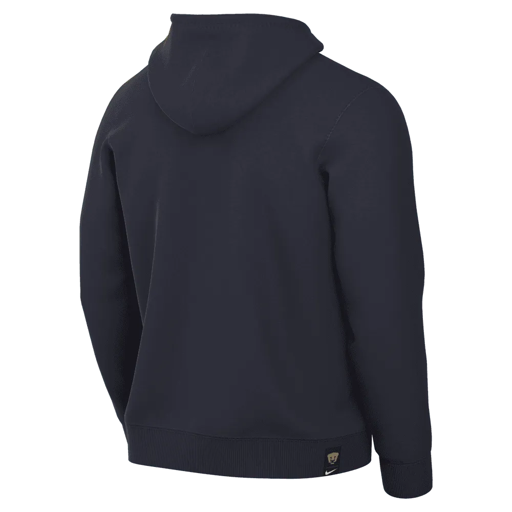 Nike 22-23 Pumas GFA Fleece Hoodie - Obsidian-Truly Gold (Back)