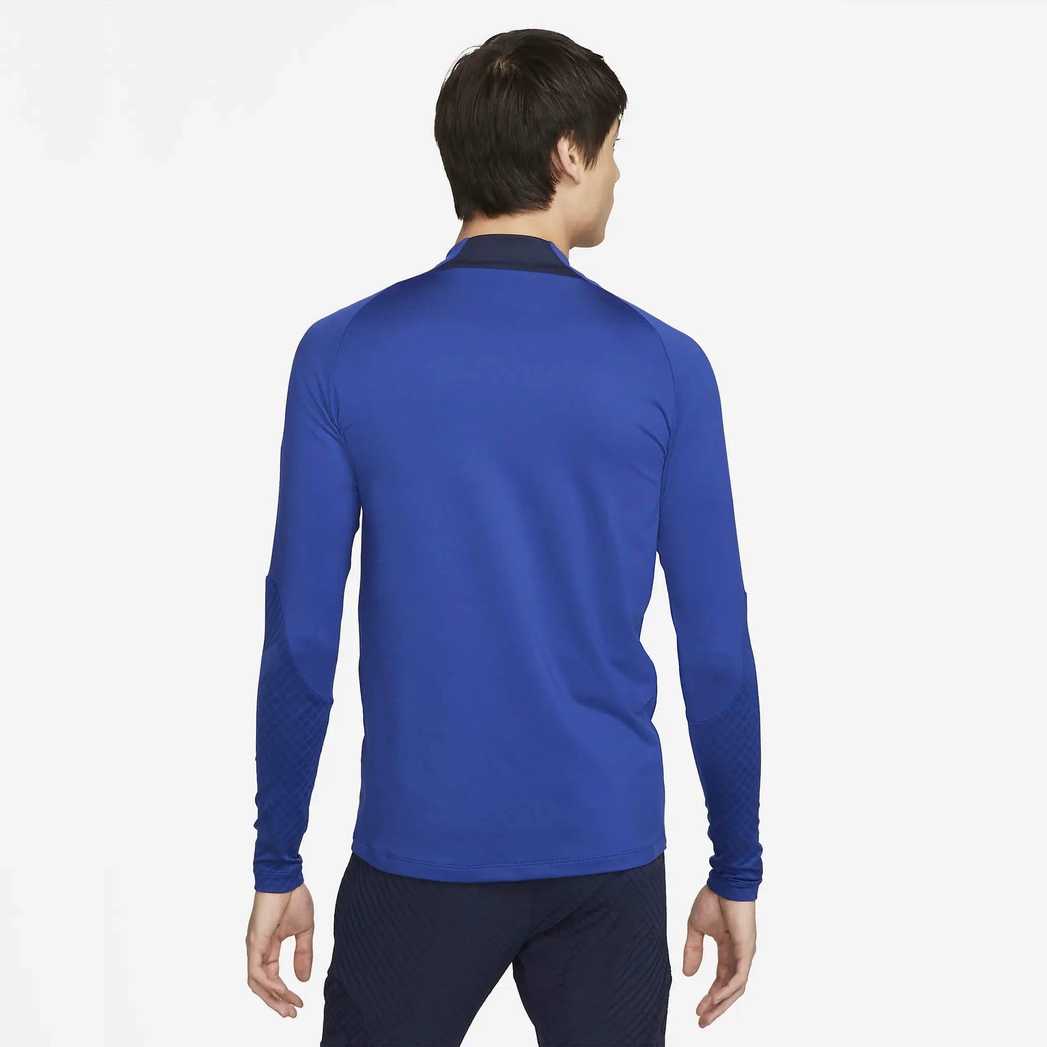 Nike 2022-23 Chelsea Strike Drill Top - Rush Blue-Navy (Model - Back)