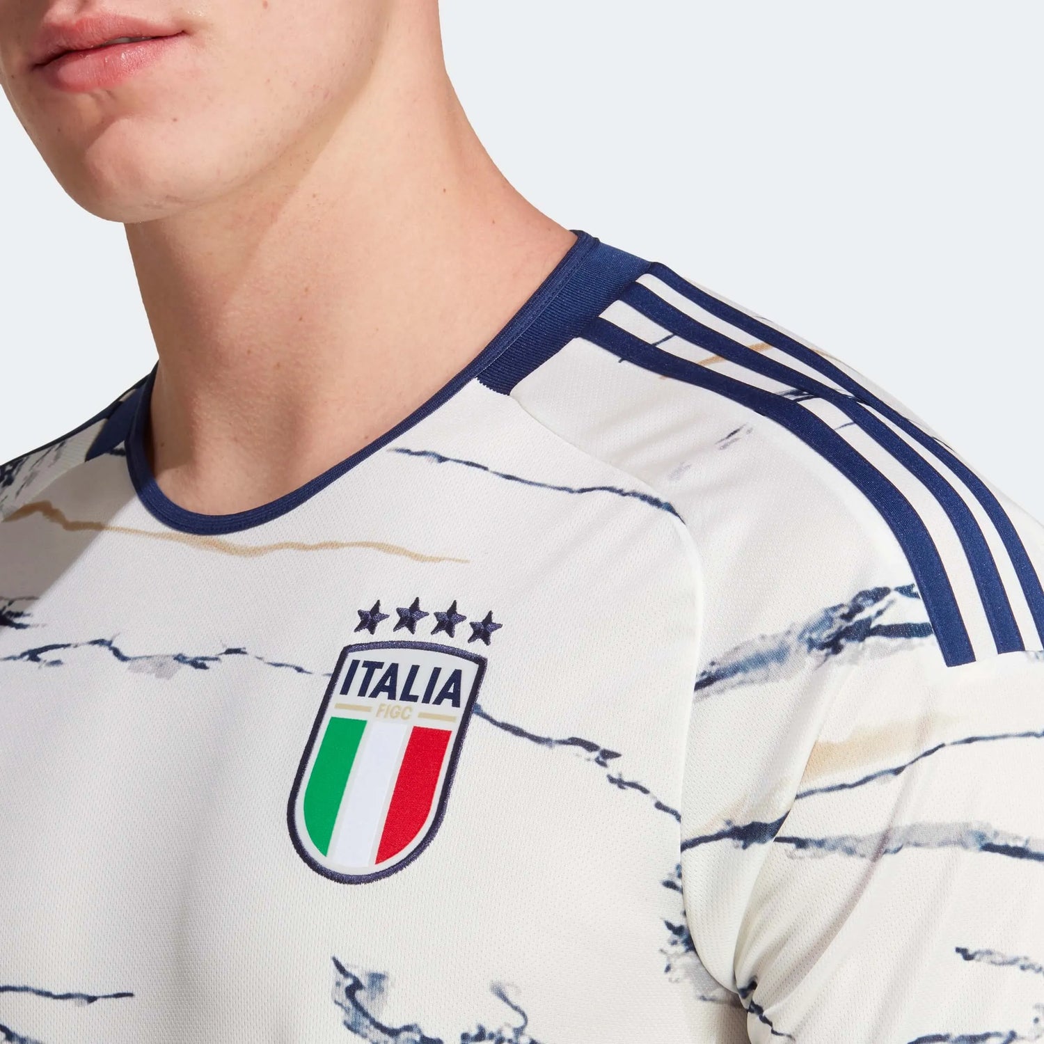 adidas 2023 Italy Away Jersey - White (Detail 1)
