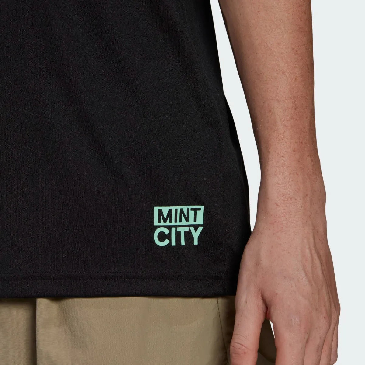 adidas 2022-23 Charlotte FC Away Jersey - Black-Clear Mint (Detail 2)