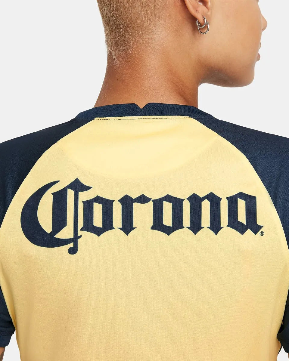 Nike 2021-22 Club America Women Home Jersey - Yellow-Armory Navy (Detail 3)