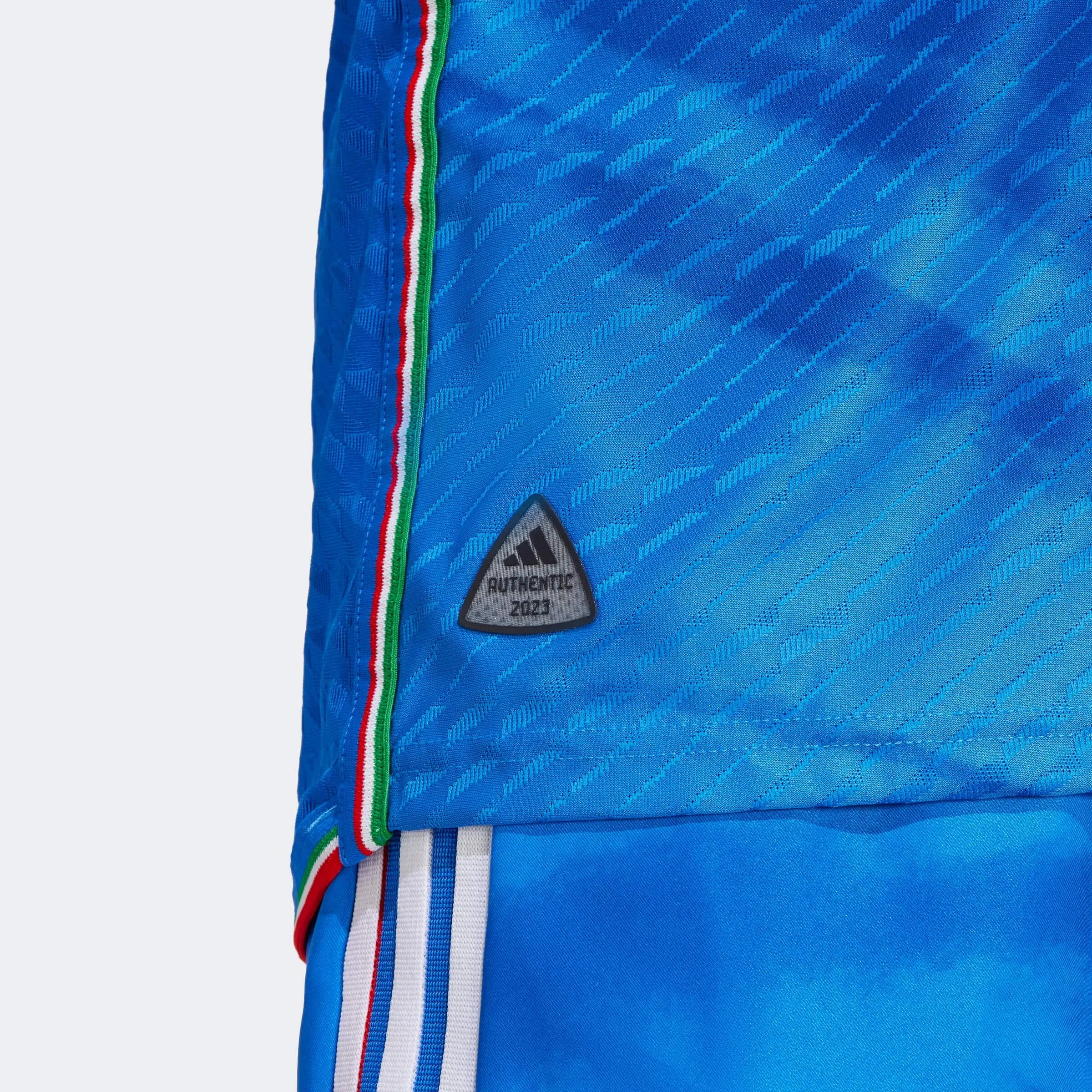 adidas 2023 Italy Authentic Home Jersey - Blue (Detail 3)