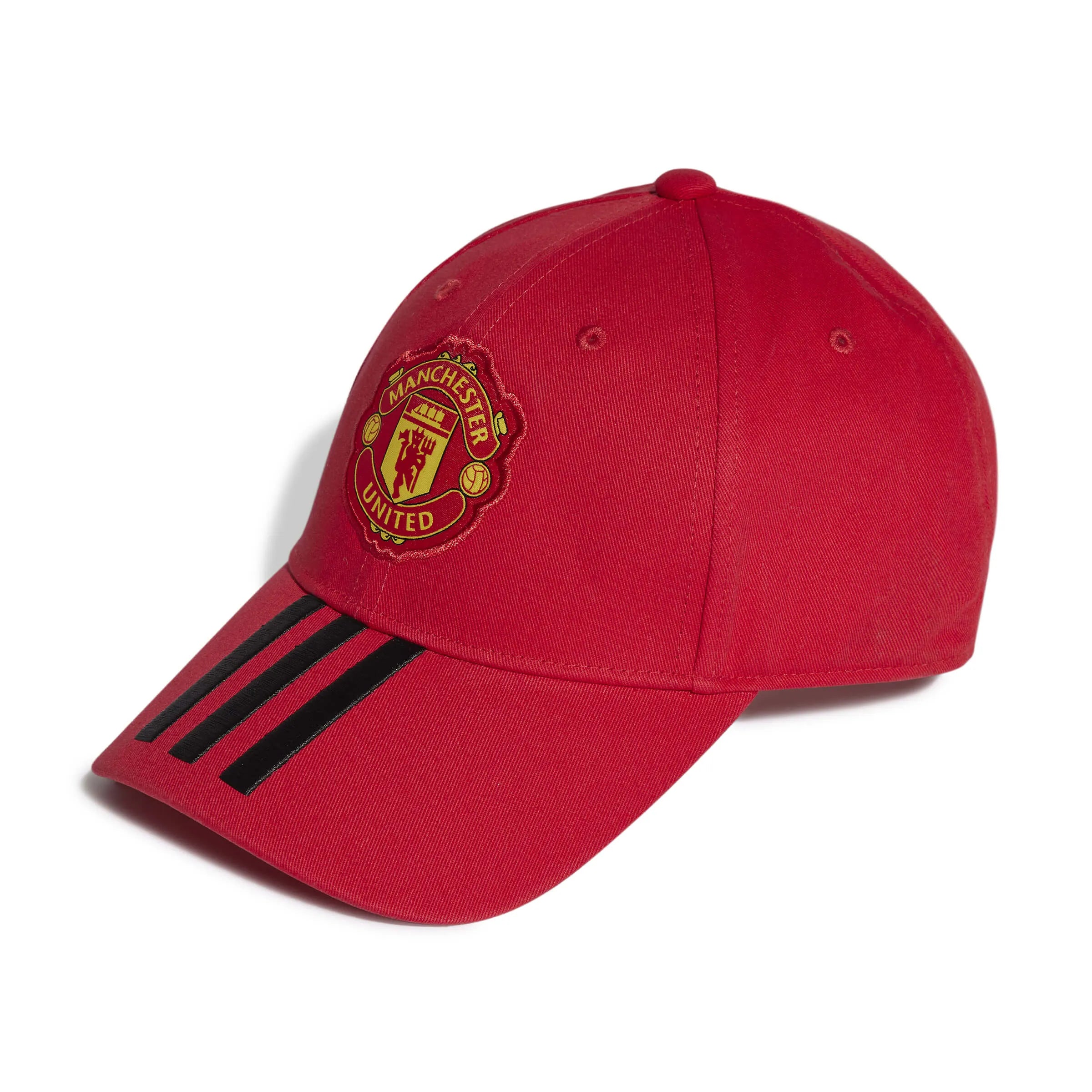 adidas 2022-23 Manchester United Baseball Cap - Red-Black (Lateral - Front)
