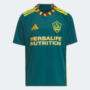 adidas 2023-24 LA Galaxy Youth Away Jersey - Mystery Green-Team Gold (Front)