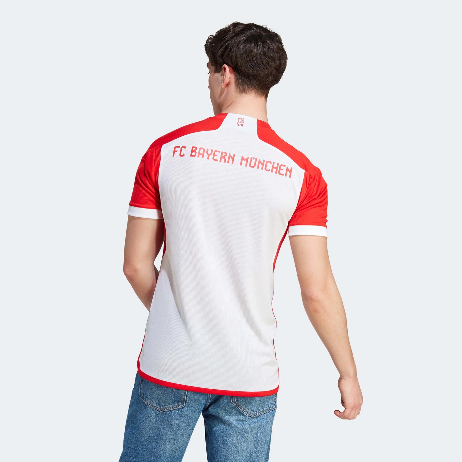 adidas 2023-24 Bayern Munich Stadium Home Jersey (Model - Back)