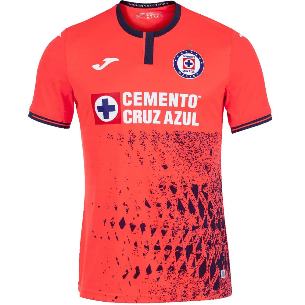 Joma Cruz Azul 2021-22 Third Jersey (with Star) - Mango-Black (Front)