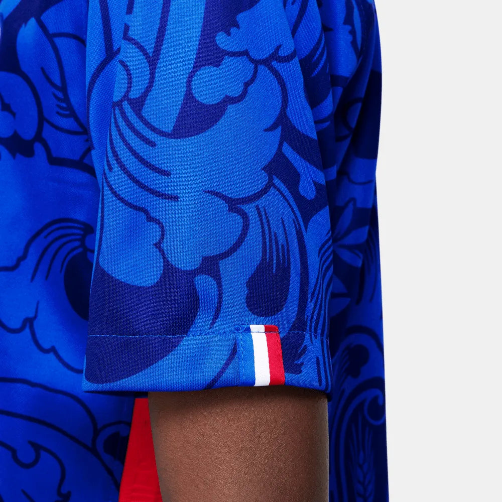 Nike France Home EC22 Youth Jersey Cobalt-Red-White (Detail 2)