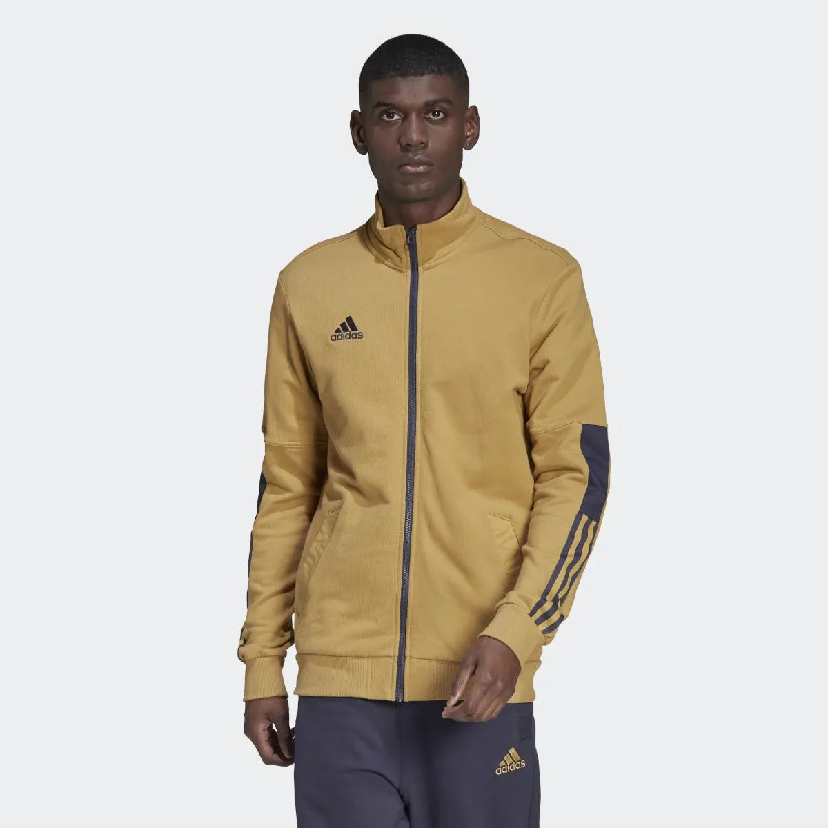 adidas Tiro Track Jacket AW - Golden Beige (Model - Front)
