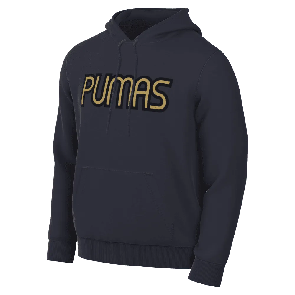 Nike 22-23 Pumas GFA Fleece Hoodie - Obsidian-Truly Gold (Front)