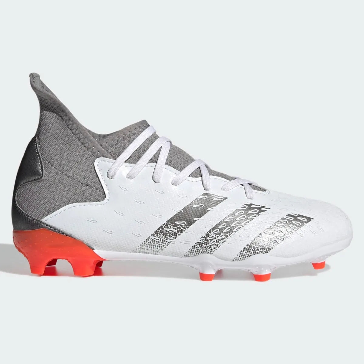 Adidas JR Predator Freak .3 FG - White-Iron Metallic (Side 1)