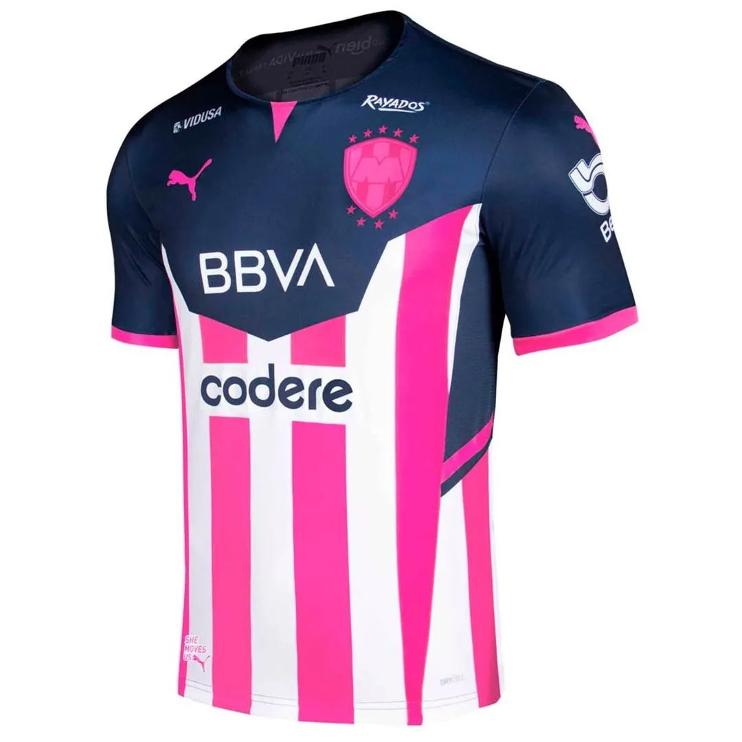 Puma 2021-22 Monterrey Breast Cancer Awareness jersey - Navy-Pink-White (Diagonal)