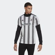 adidas 22-23 Juventus Home Jersey - White-Black (Model - Front)