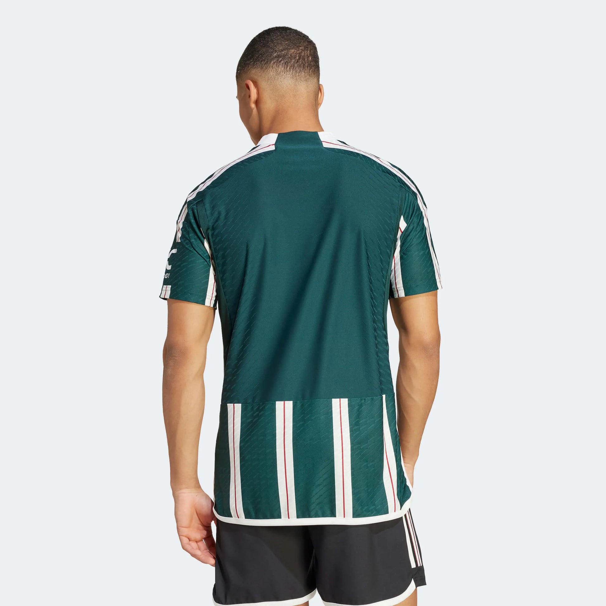 adidas 2023-24 Manchester United Men's Authentic Away Jersey (Model - Back)
