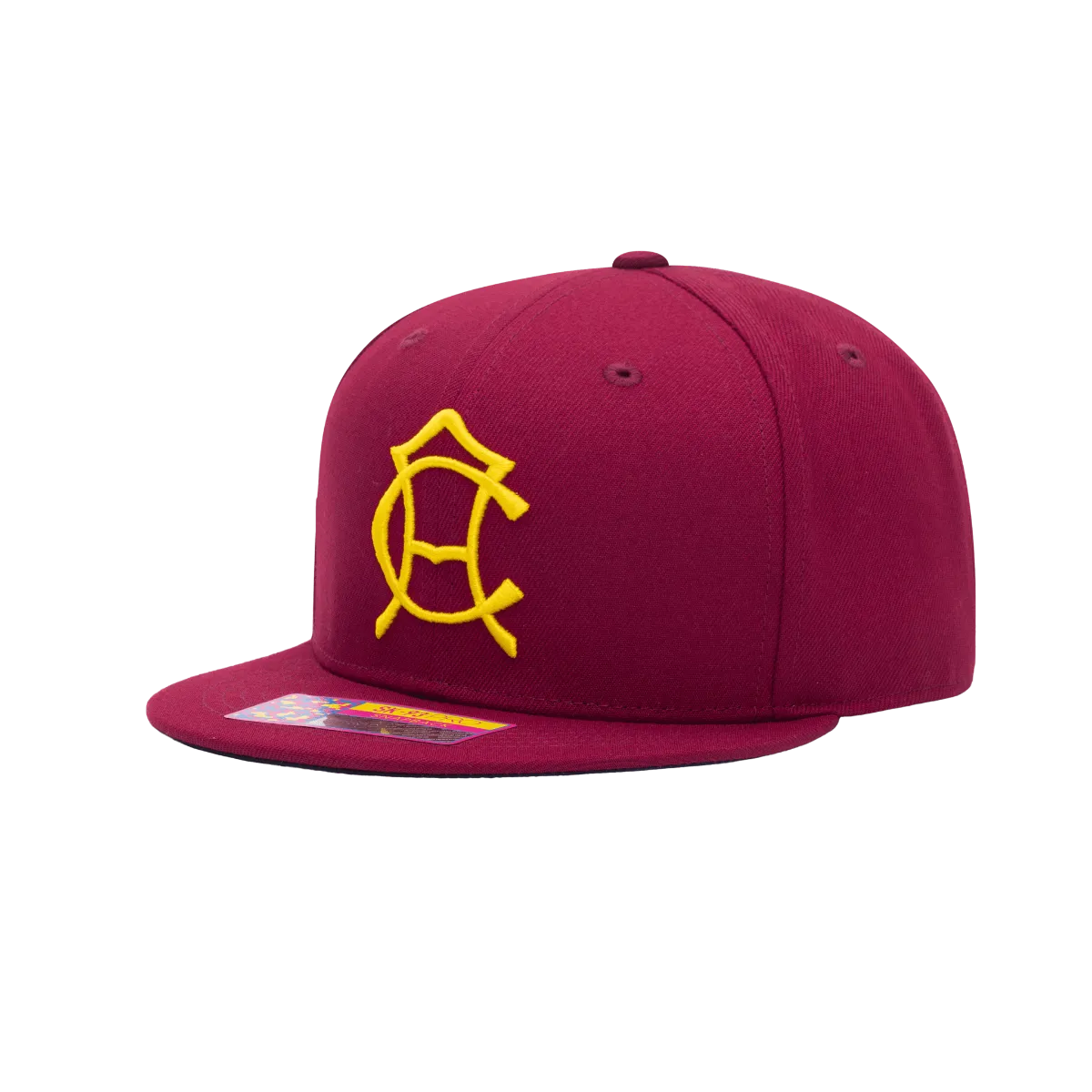 FI Collection Club America 105TH Anniversary Retro Snapback - Burgundy (Diagonal 1)