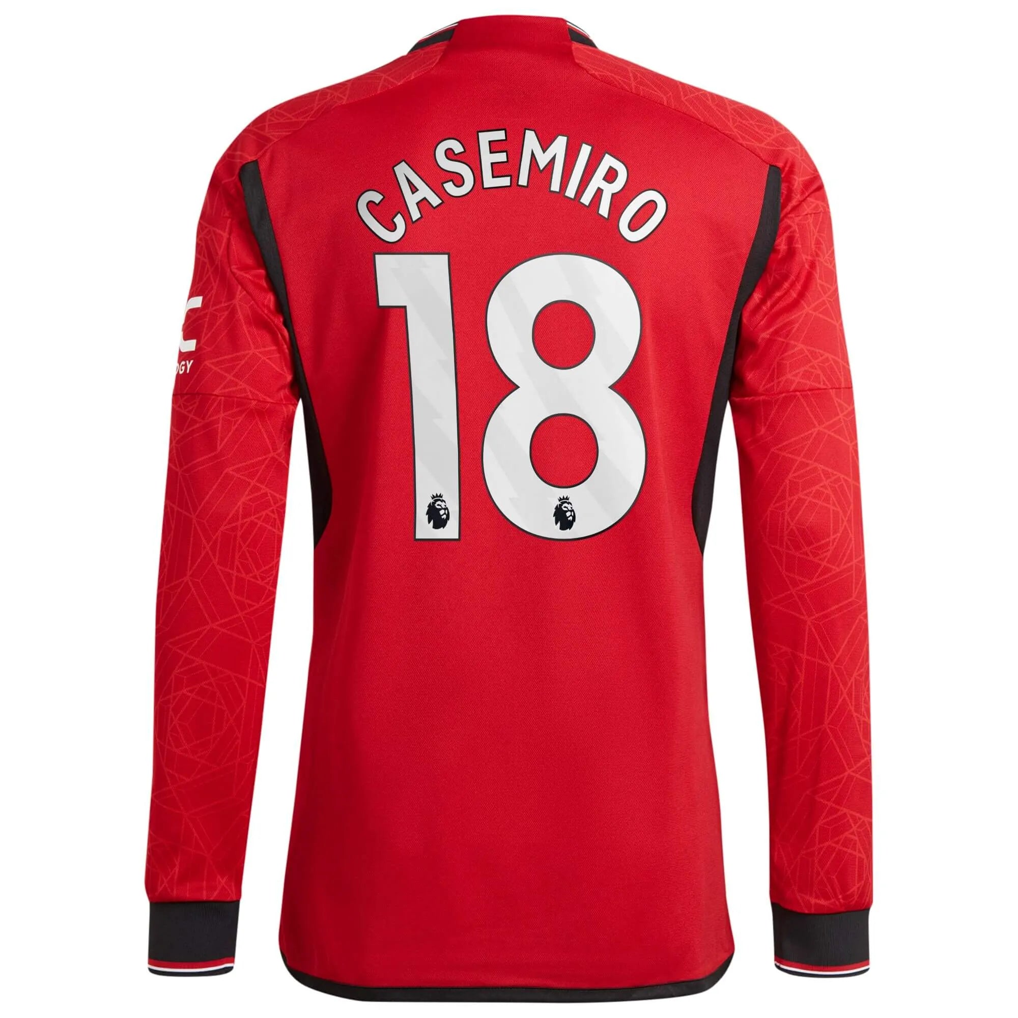 adidas 2023-24 Manchester United Men's Authentic Home Long-Sleeve Jersey