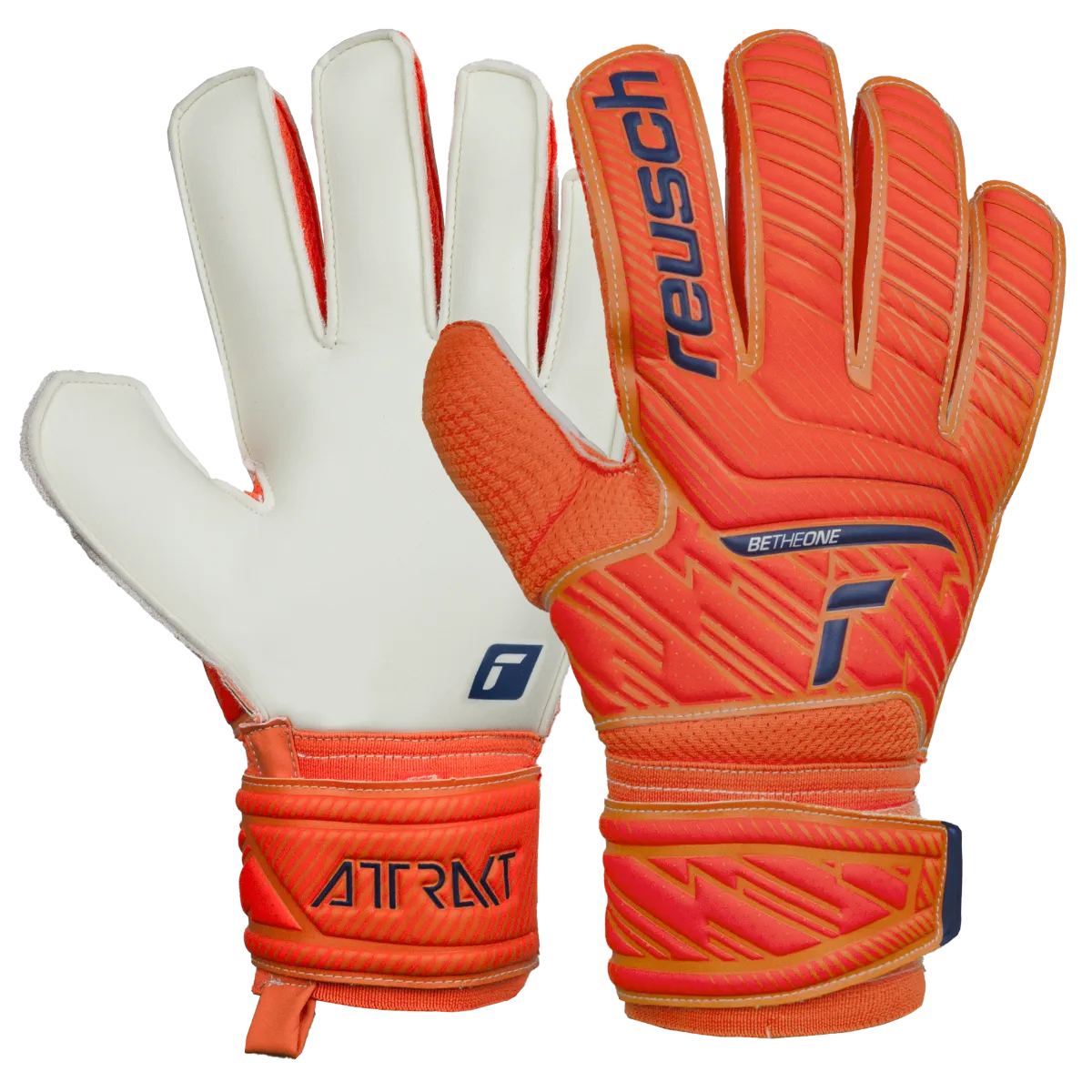 Reusch Attrakt Solid Goalkeeper Gloves - Orange-Blue (Pair)