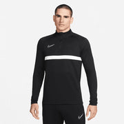 Nike Dri-Fit Academy Football Drill Long Sleeve Top - Dark-Smoke Grey (Model - Front)