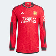 adidas 2023-24 Manchester United Men's Stadium Home Long-Sleeve Jersey (Front)