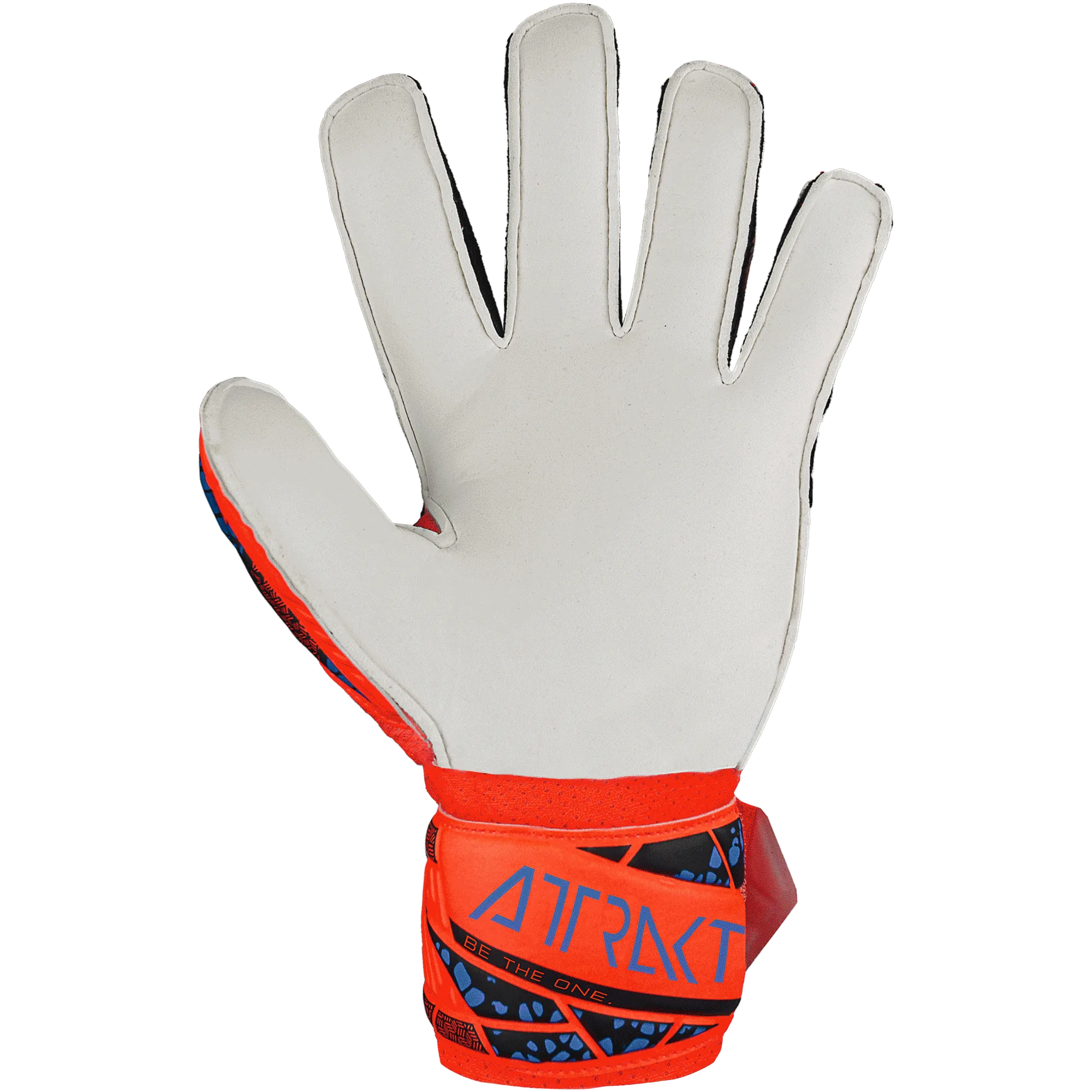 Reusch JR Attrakt Solid FS Goalkeeper Glove Hyper Orange Electric Blue (Single - Inner)