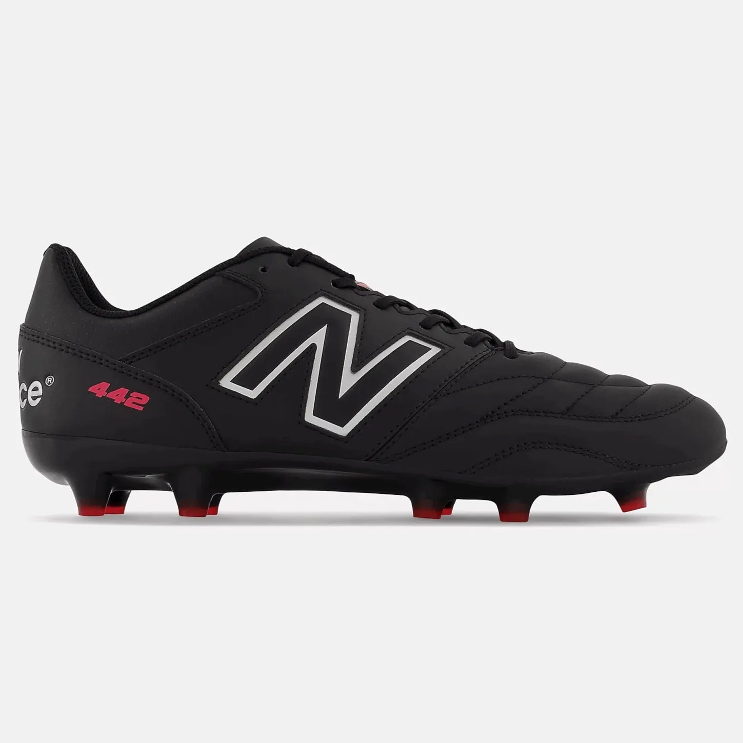New Balance 442 V2 Team FG 2E Wide - Black-White Soccer Cleats