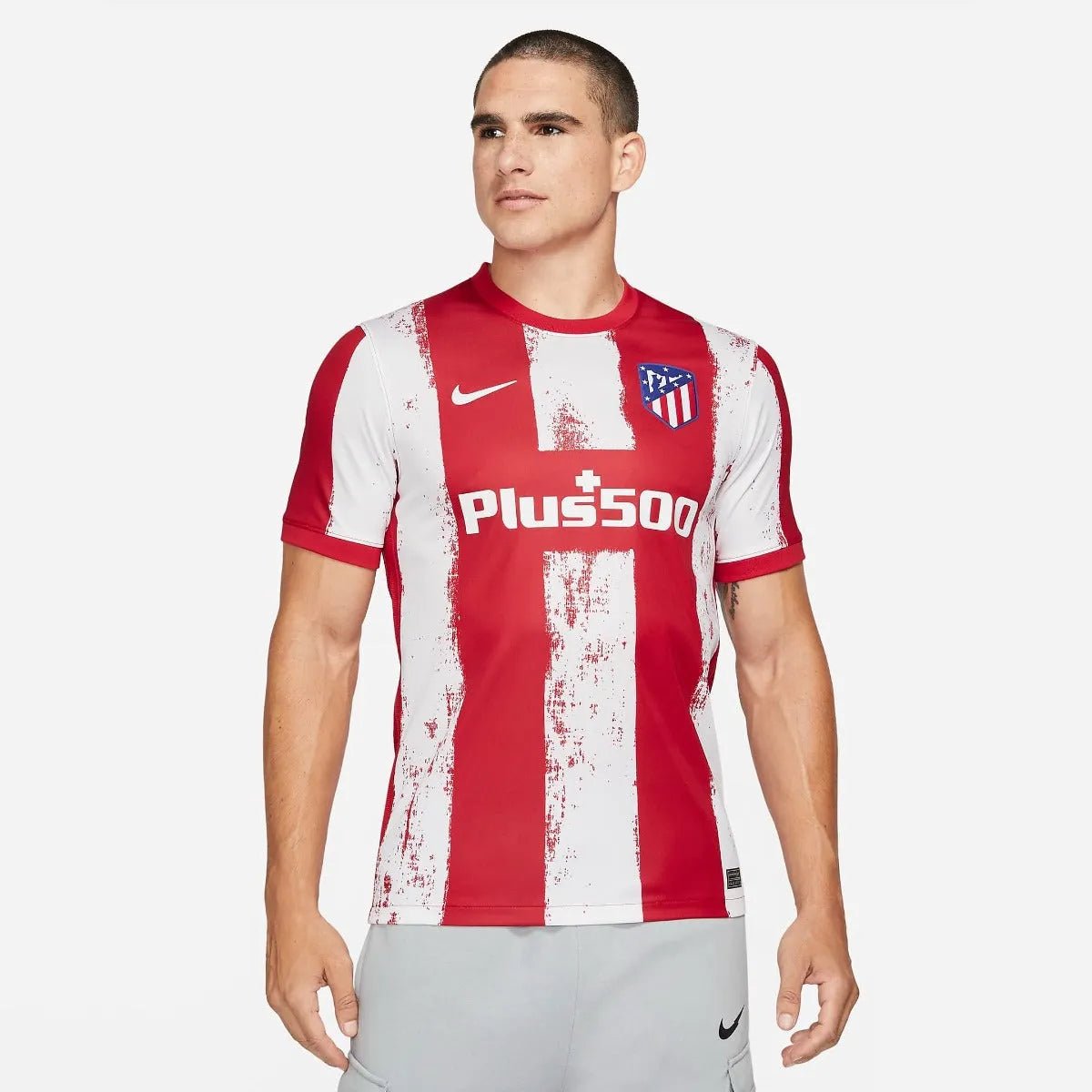 Nike 2021-22 Atletico Madrid Home Soccer Jersey - Red-White