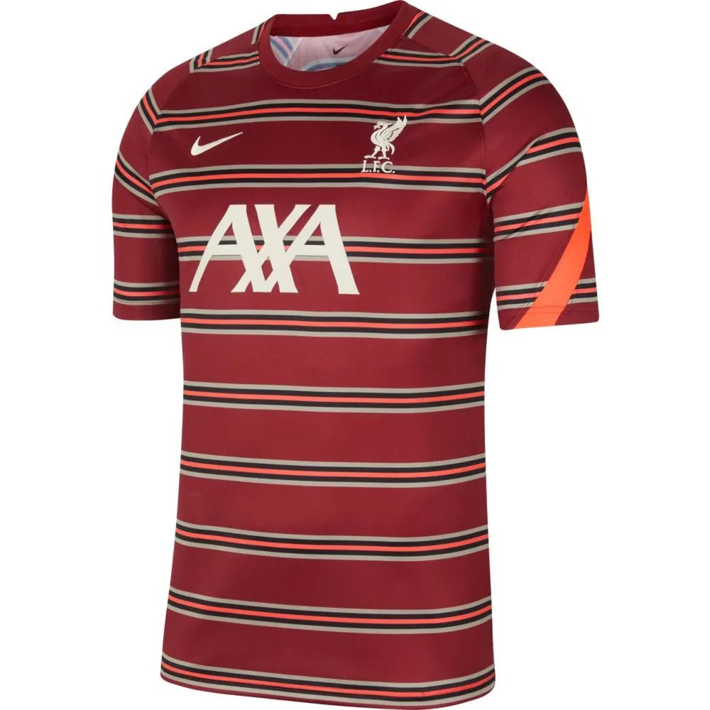 【新品未使用】リヴァプール21-22 選手着用 Pre-match shirt Nike 2021-22 Liverpool Pre-Match SS Soccer Jersey - Team Red