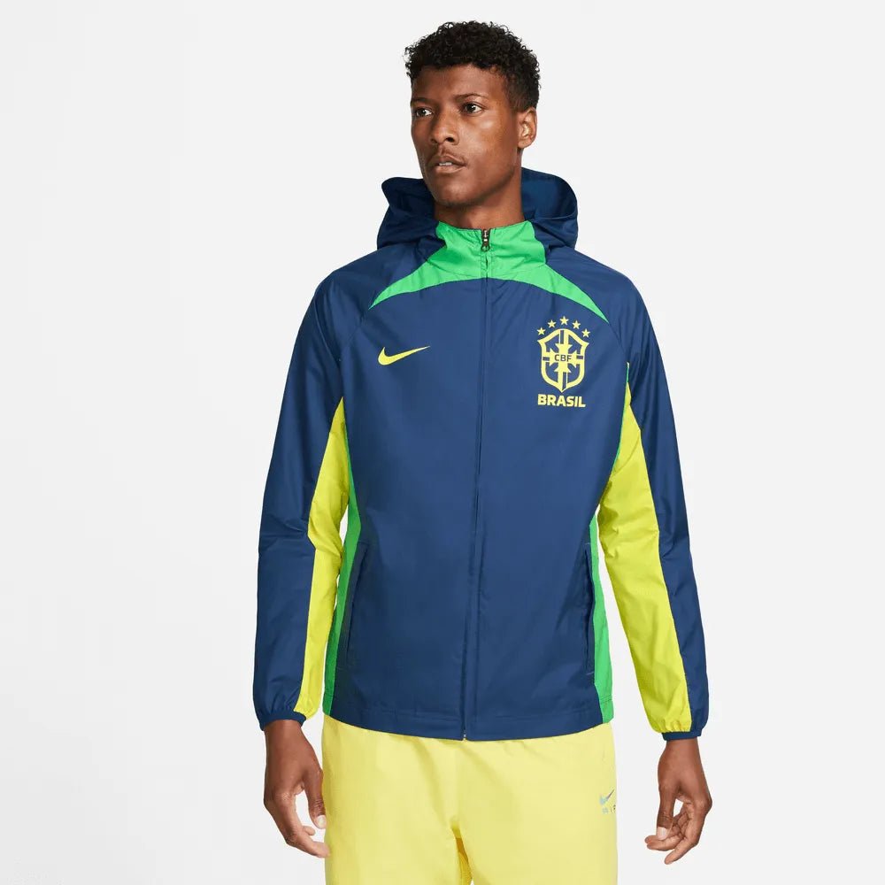 Nike 2022-23 Brazil AWF Full-Zip Jacket – ProSoccer Nike 2022-23 Brazil AWF Full-Zip Jacket – ProSoccer
