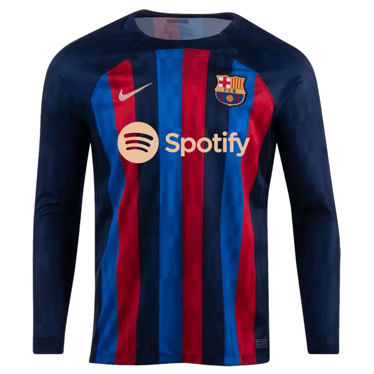 Nike 2022-23 FC Barcelona Home Long-Sleeve Soccer Jersey Nike 2022-23 FC Barcelona Home Long-Sleeve Soccer Jersey