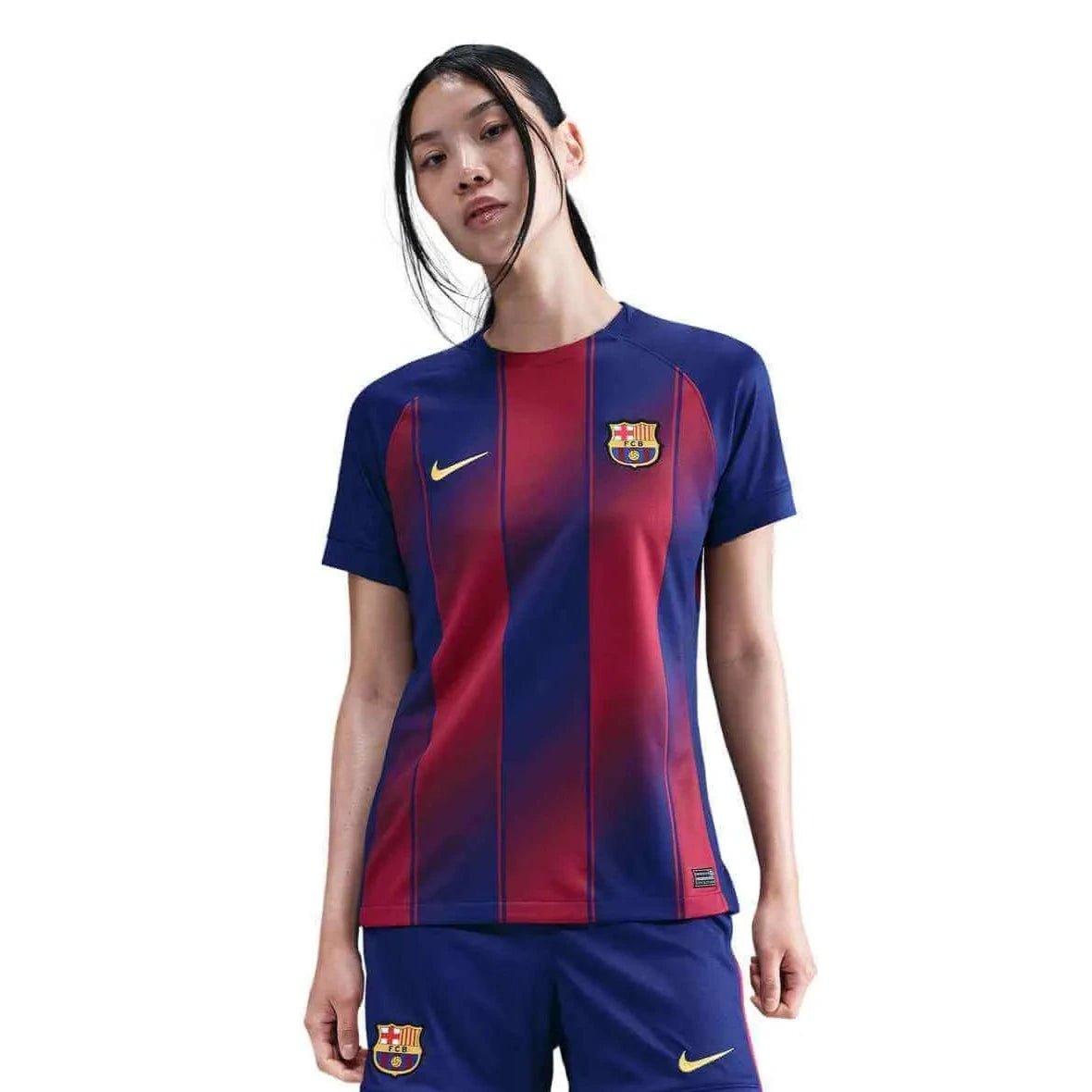 barcelona gear Nike 2025-26 Barcelona Women's Stadium Home Soccer Jersey (No Sponsor)