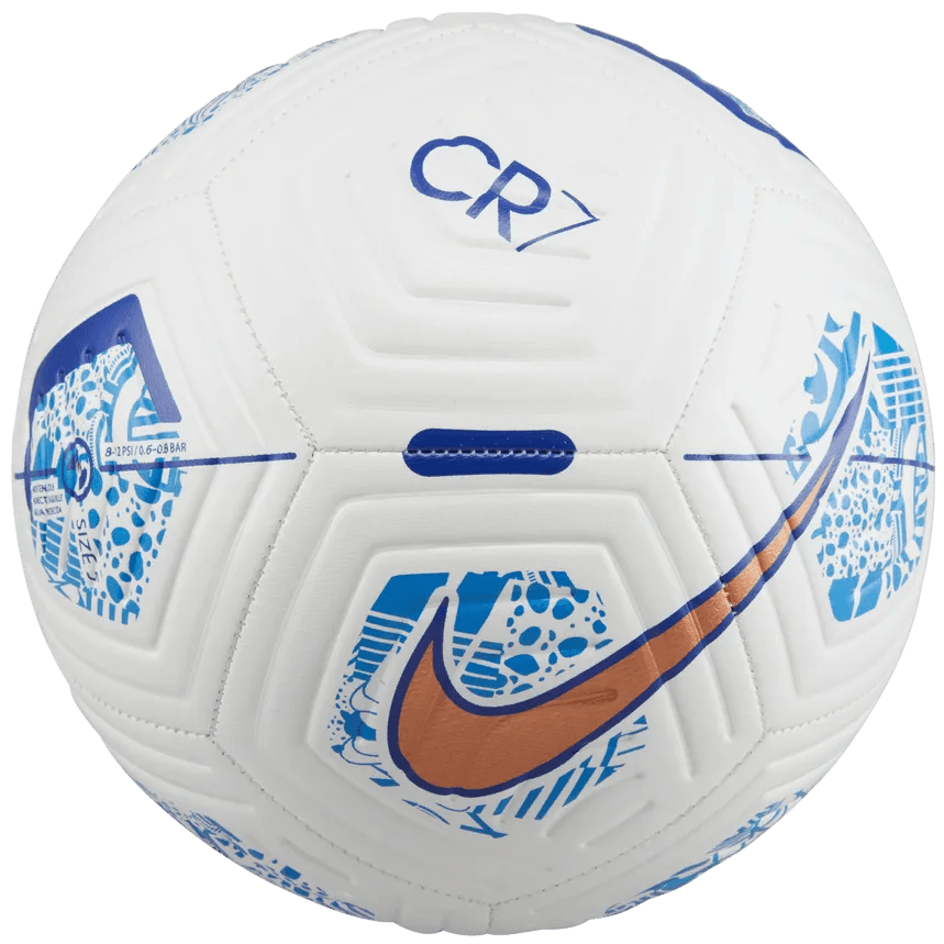 Nike HO22 CR7 Strike Soccer Ball - White-Blue-Copper – ProSoccer