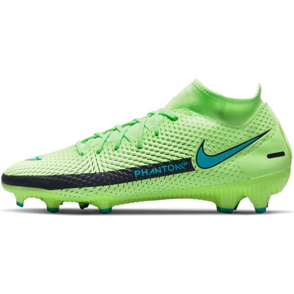 Nike Phantom GT Academy DF FG-MG - Lime Glow-Aquamarine Soccer