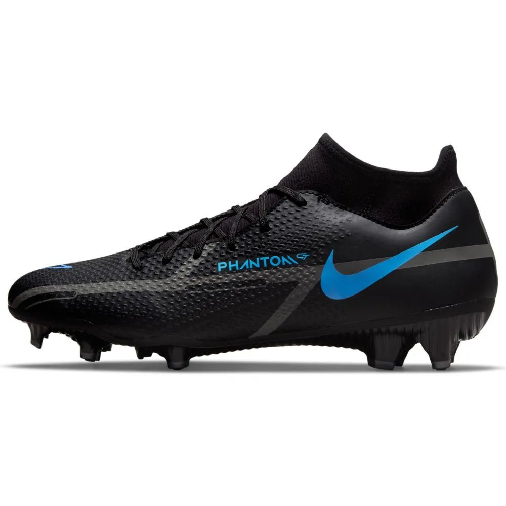 Nike Phantom Gt2 Academy DF FG-MG - Black-Blue Soccer Cleats Nike Phantom Gt2 Academy DF FG-MG - Black-Blue Soccer Cleats