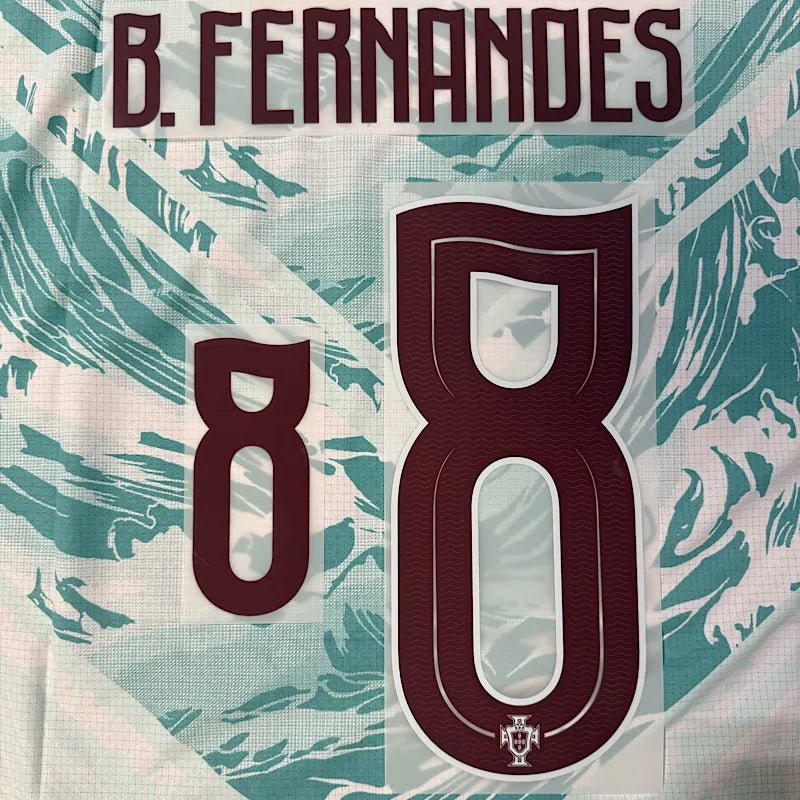 Portugal 2026- Away B. FERNANDES #8 Official Name Set – ProSoccer