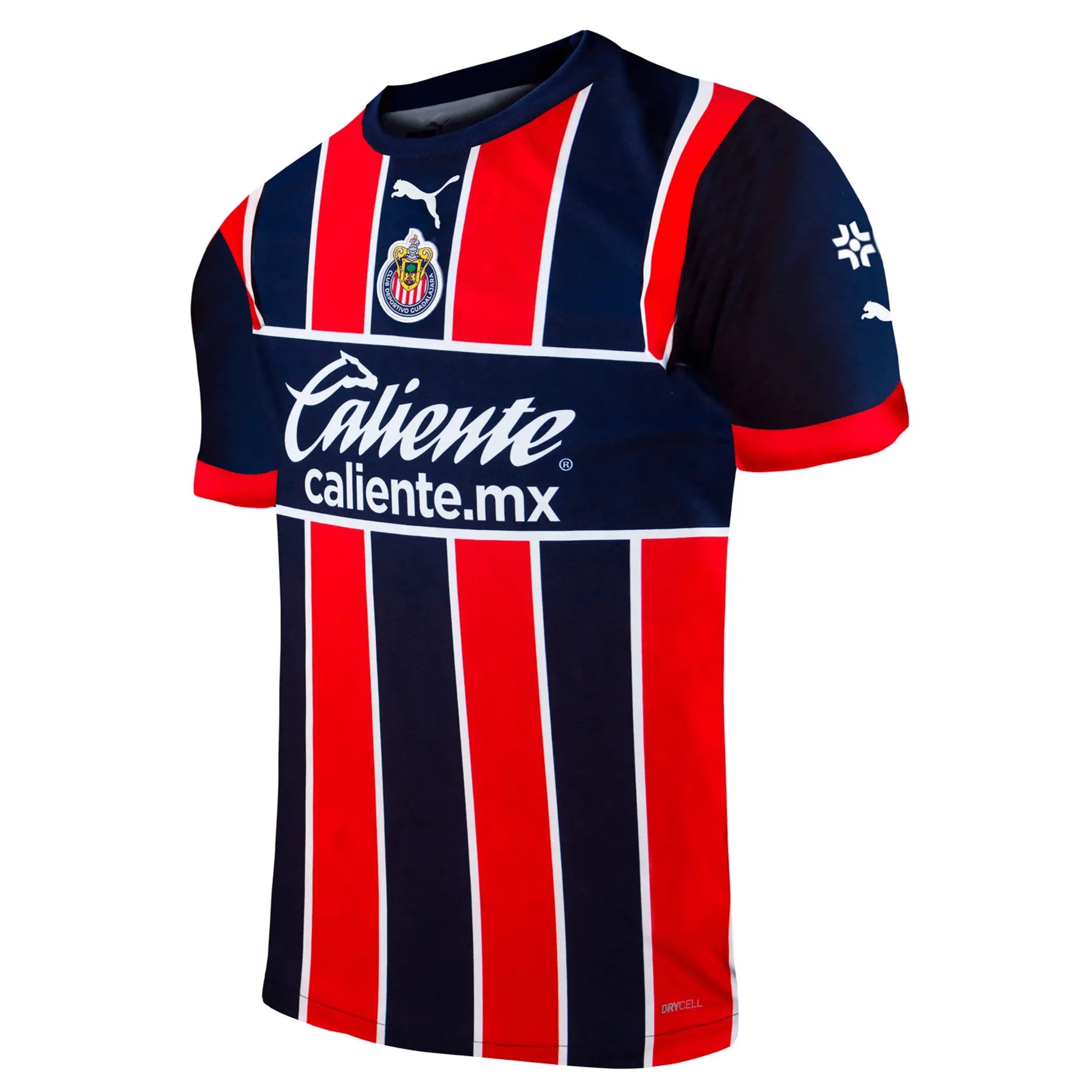 ラヴィ FC柄サテン地ネイビー&レッド Puma 2023 Chivas Third Soccer Jersey - Red-White-Navy – ProSoccer