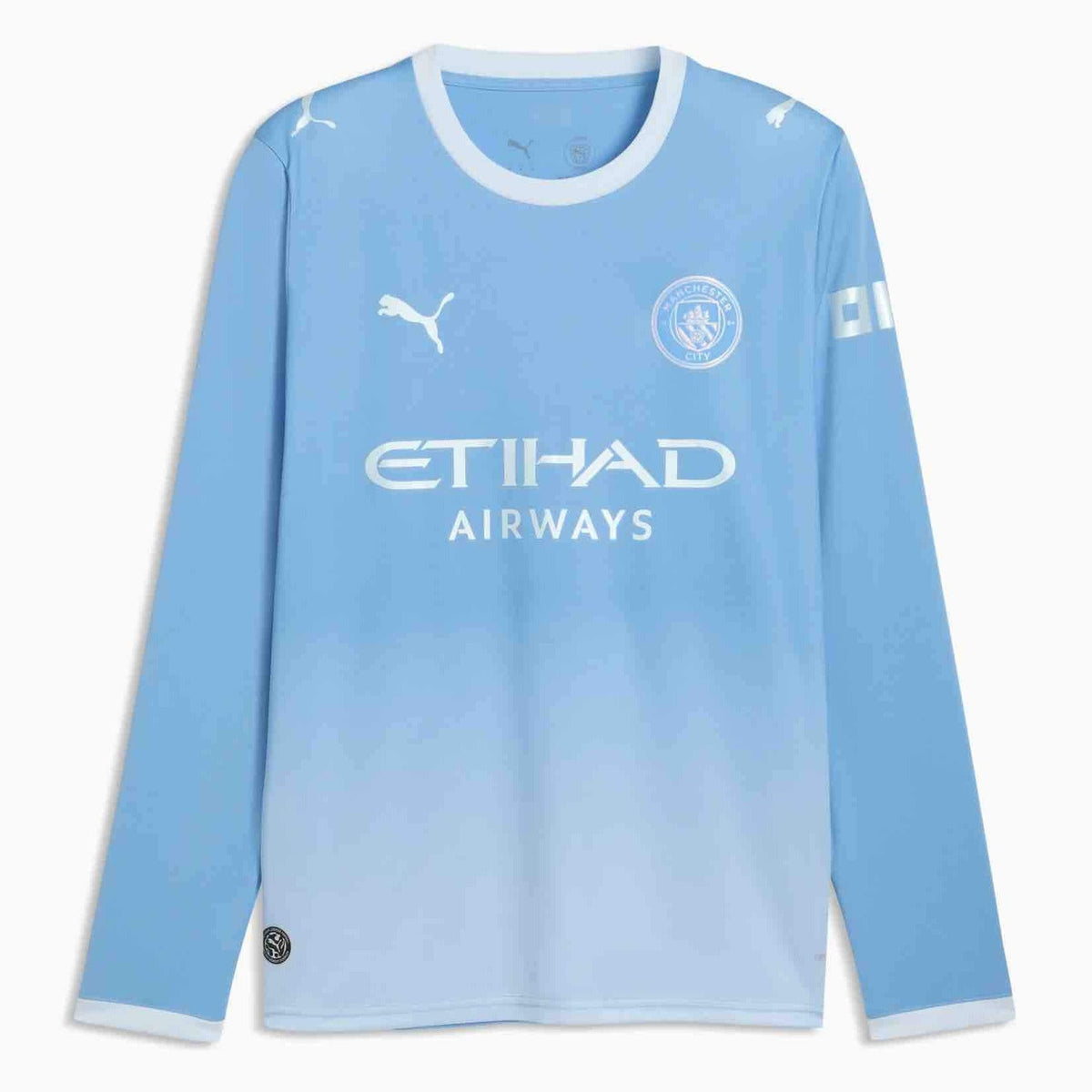 Puma 2026-27 Manchester City Men's Stadium Home Long-Sleeve Soccer Jersey (Front)