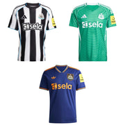 adidas 2025-26 Newcastle Men's Home/Away/Third Jersey Bundle