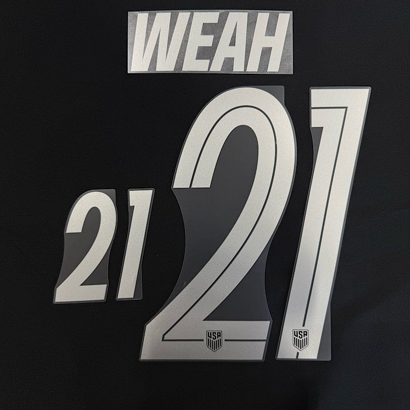 USMNT 2026- Away WEAH #21 Official Name Set