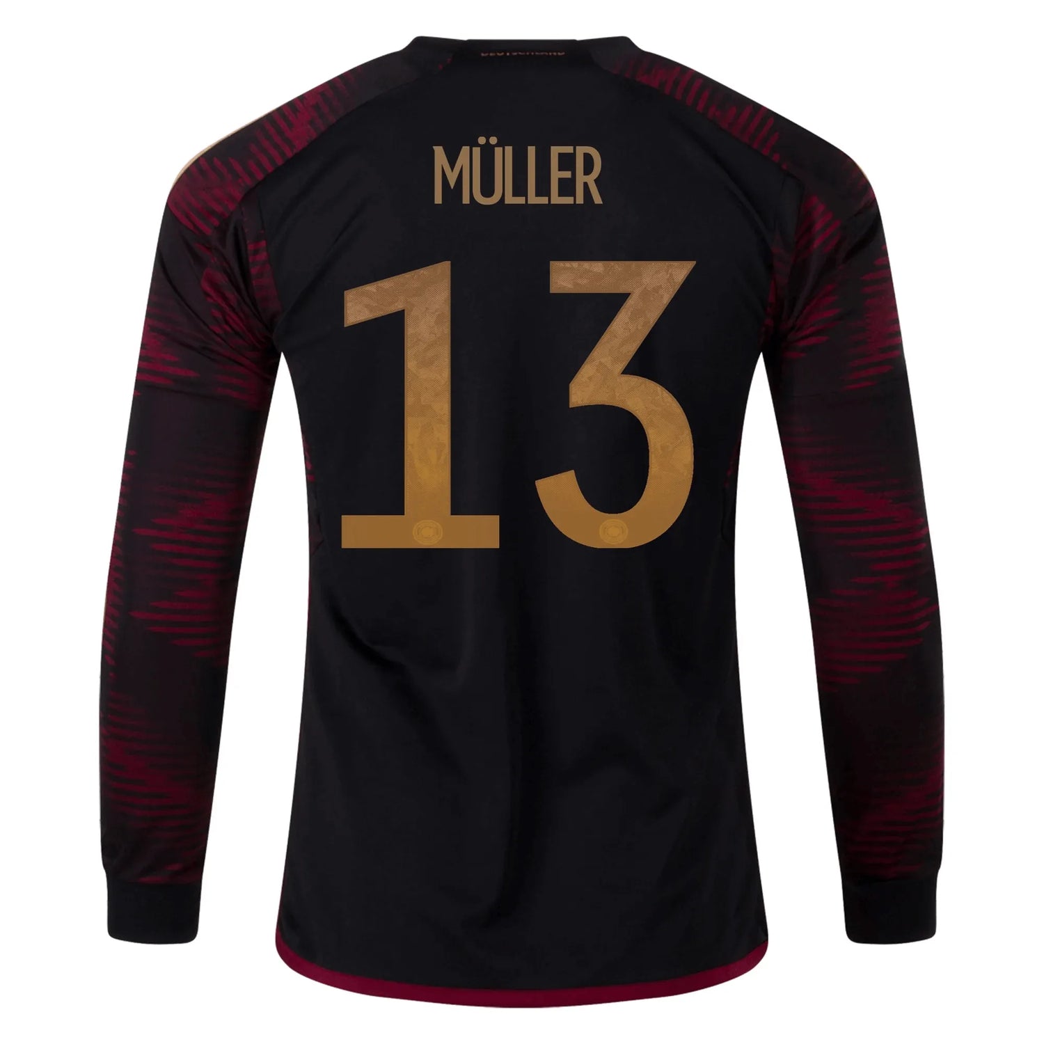 adidas 2022-23 Germany Away Long Sleeve Jersey Black