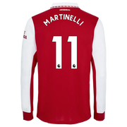 adidas 22-23 Arsenal Home Long Sleeve Jersey - Scarlet-White