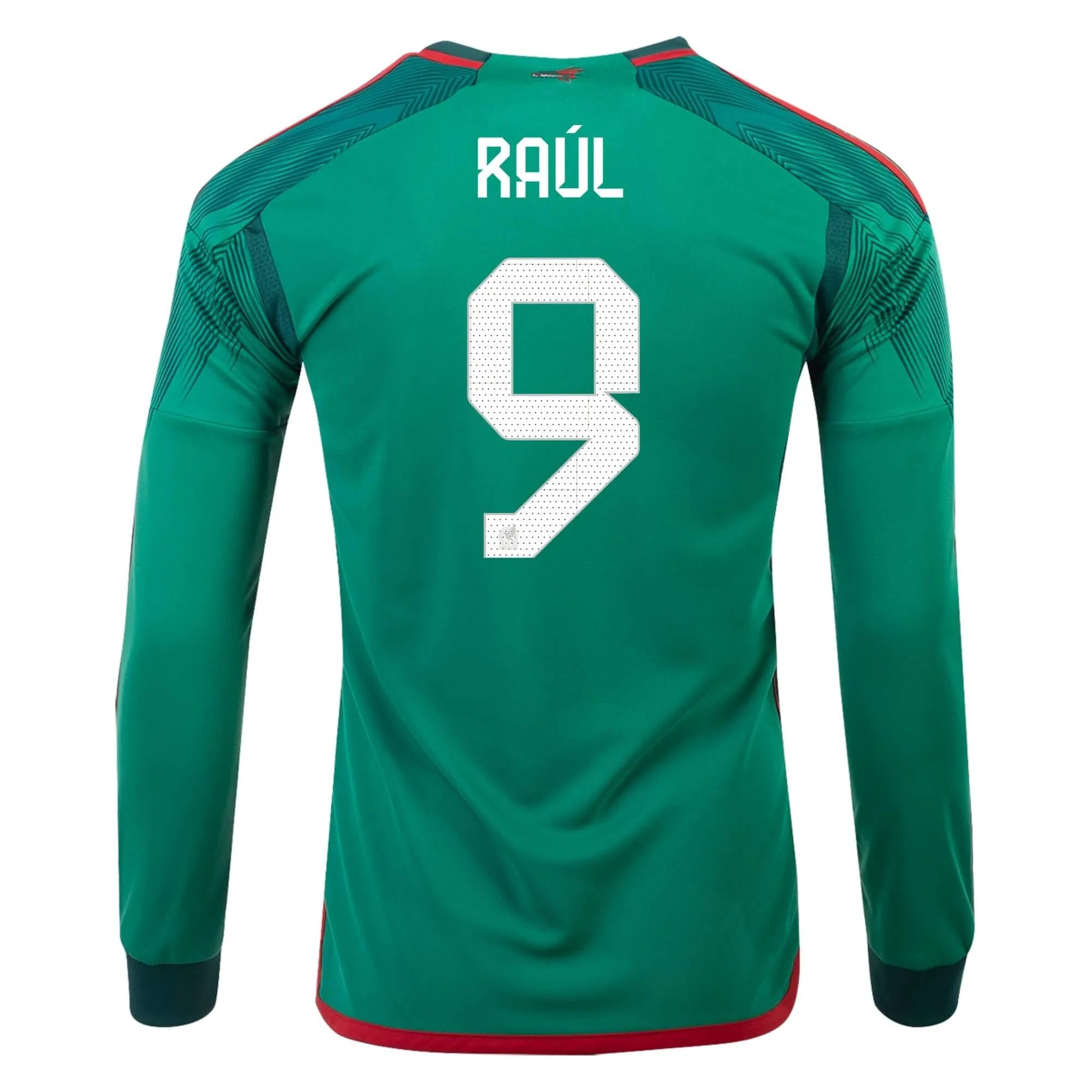 adidas 2022-23 Mexico Home Long-Sleeve Jersey - Green-Red