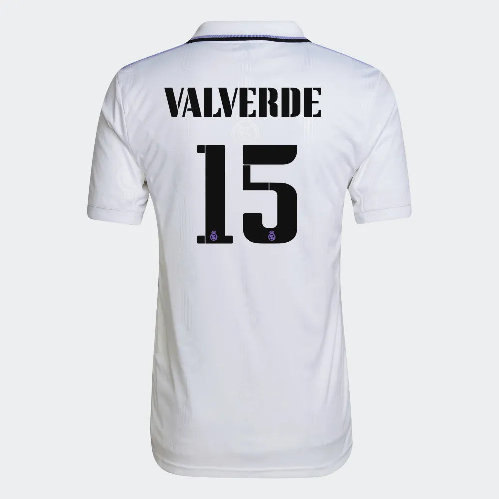 adidas 2022-23 Real Madrid Youth Home Jersey - White