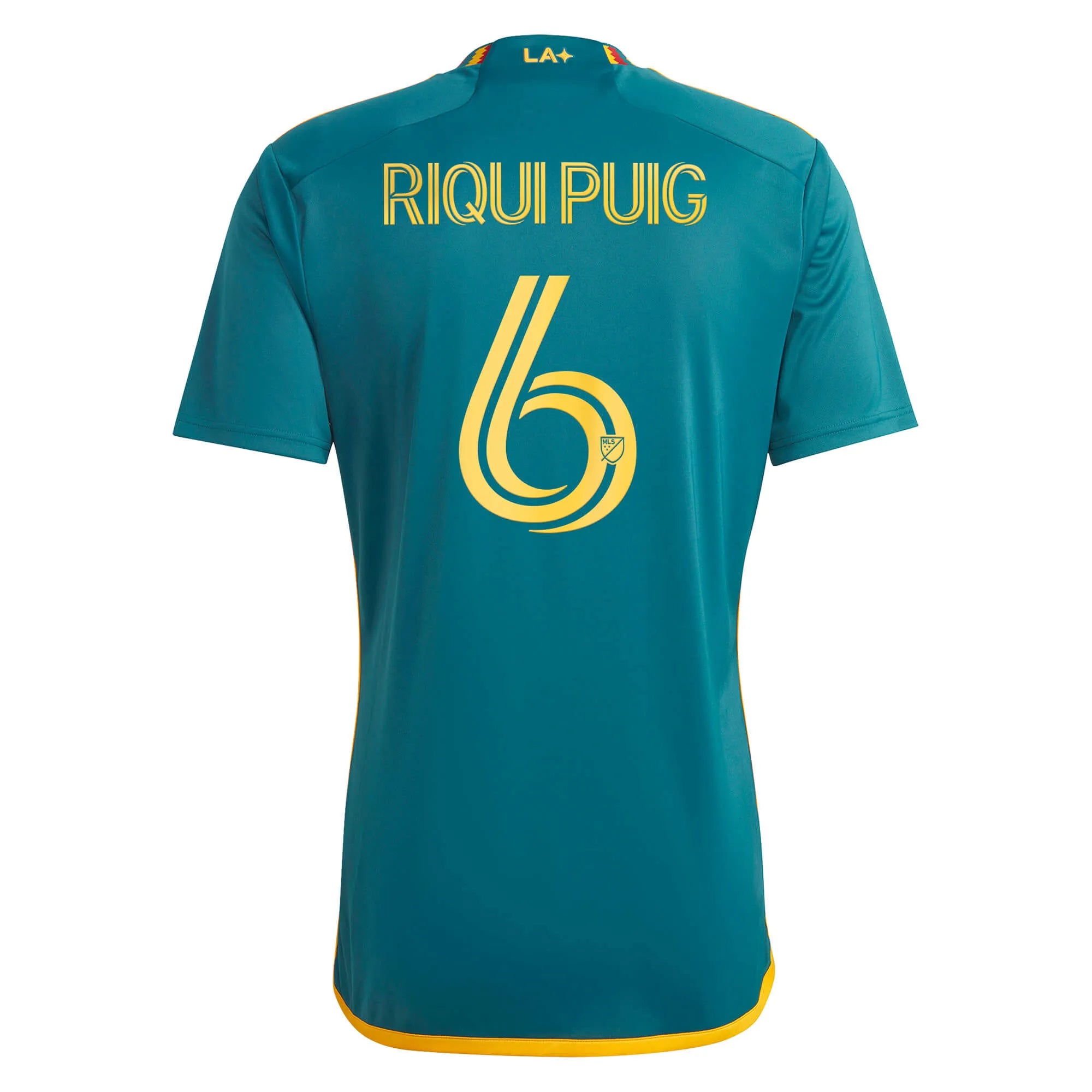 adidas 2023-25 LA Galaxy Away Jersey - Mystery Green-Team Gold