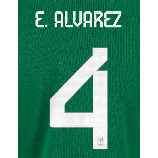 Mexico 2022/23 Home E. Alvarez #4 Jersey Name Set