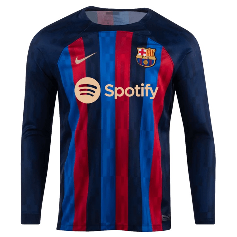 Nathaniel Ward Konkurrencedygtige gnist Nike 2022-23 FC Barcelona Home Long-Sleeve Jersey - Obsidian-Sesame