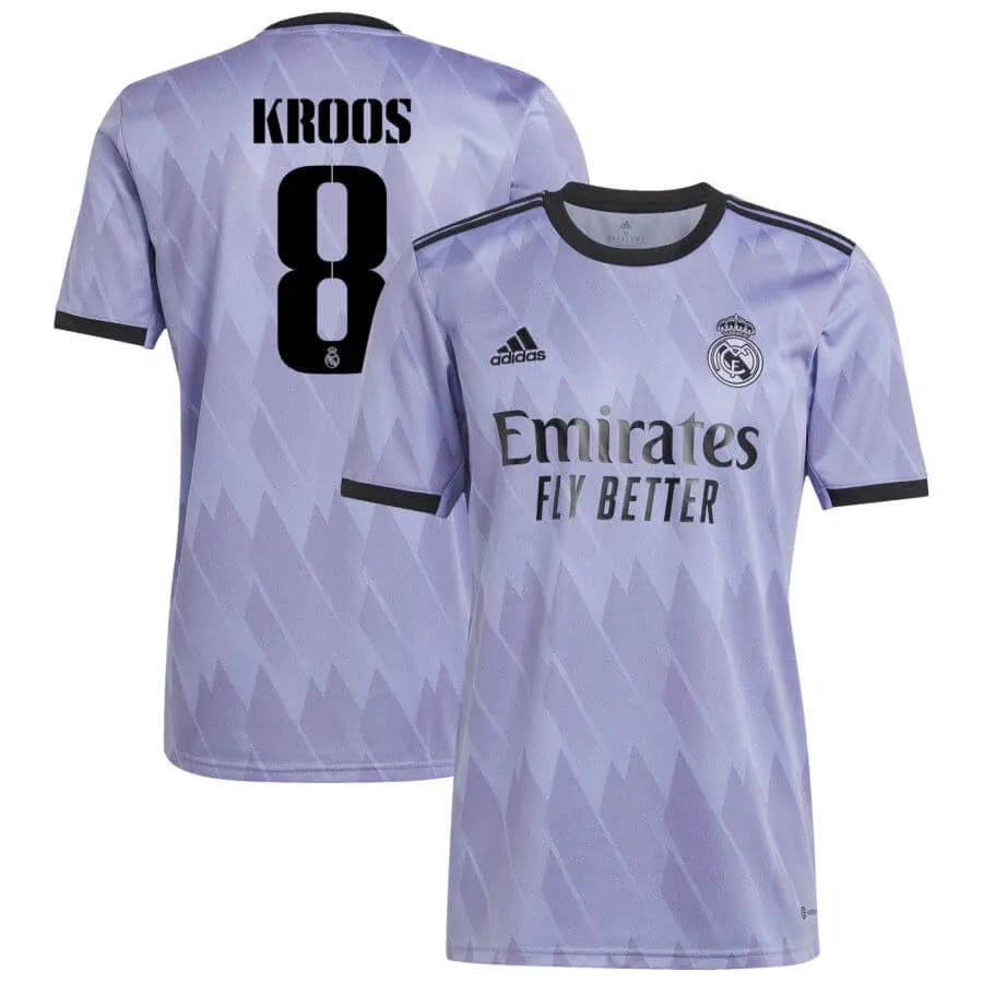 adidas 2022-23 Real Madrid Away Soccer Jersey - Light Purple adidas 2022-23 Real Madrid Away Soccer Jersey - Light Purple
