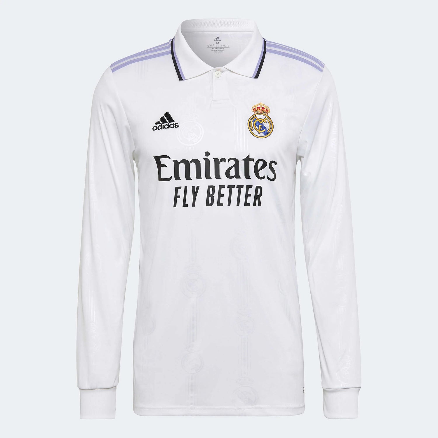 adidas 2022-23 Real Madrid Home Long-Sleeve Jersey - White