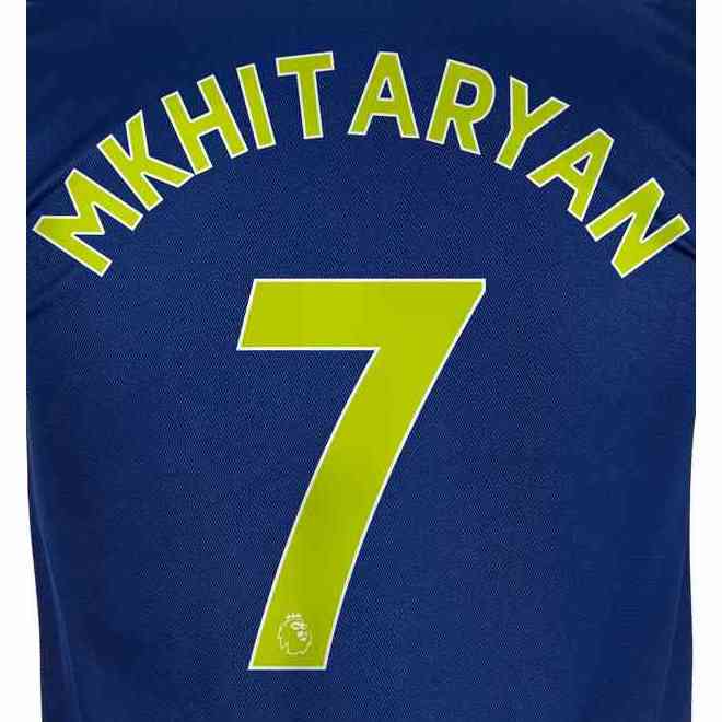 Arsenal 2019/20 Third Mkhitaryan #7 Jersey Name Set-Yellow