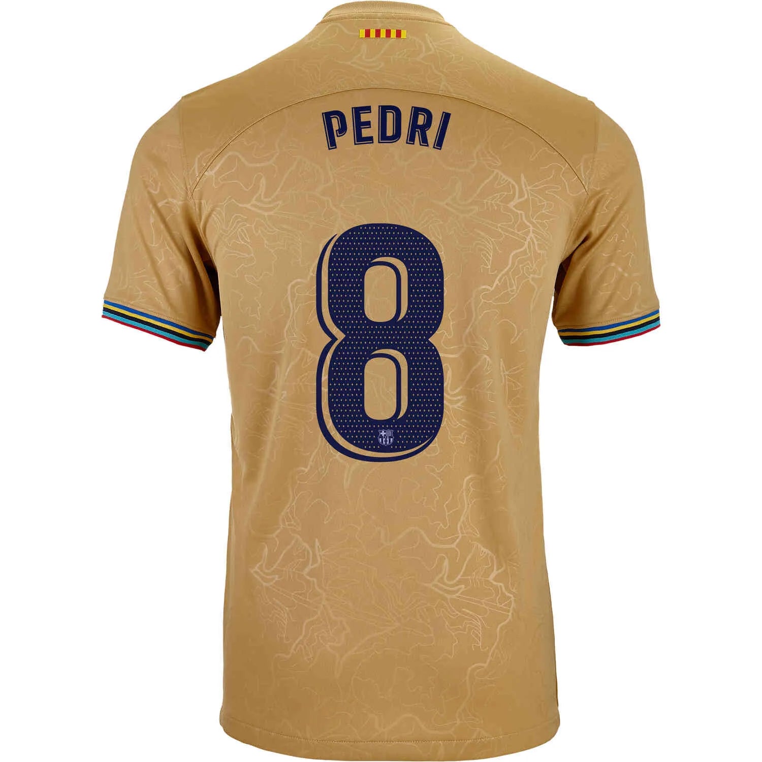 Nike 2022-23 FC Barcelona Youth Away Jersey - Club Gold-Obsidian