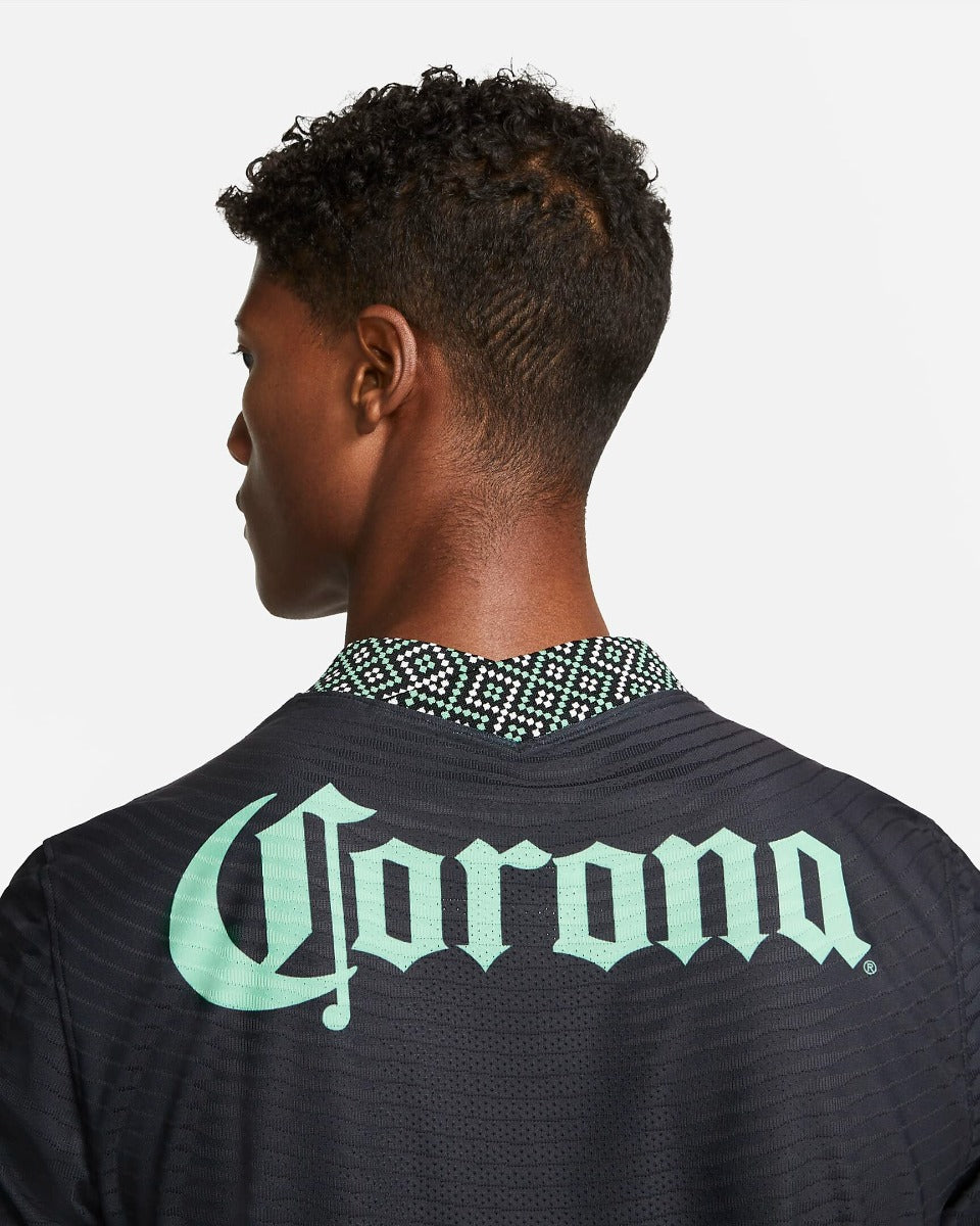 Nike 2022 Club America Third ADV Match Jersey - Black-Healing Jade (Detail 1)